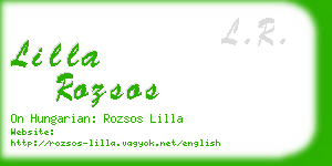 lilla rozsos business card